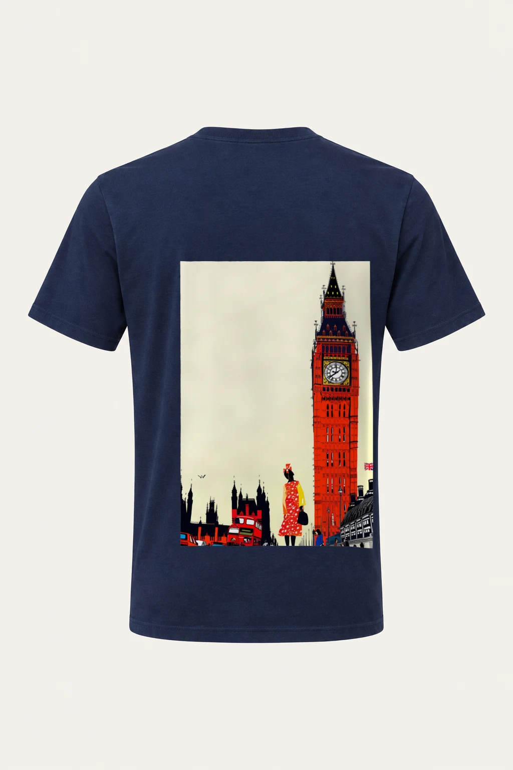 "London Transit Sketch" Heavyweight Unisex Crewneck T-shirt | Gildan 5000