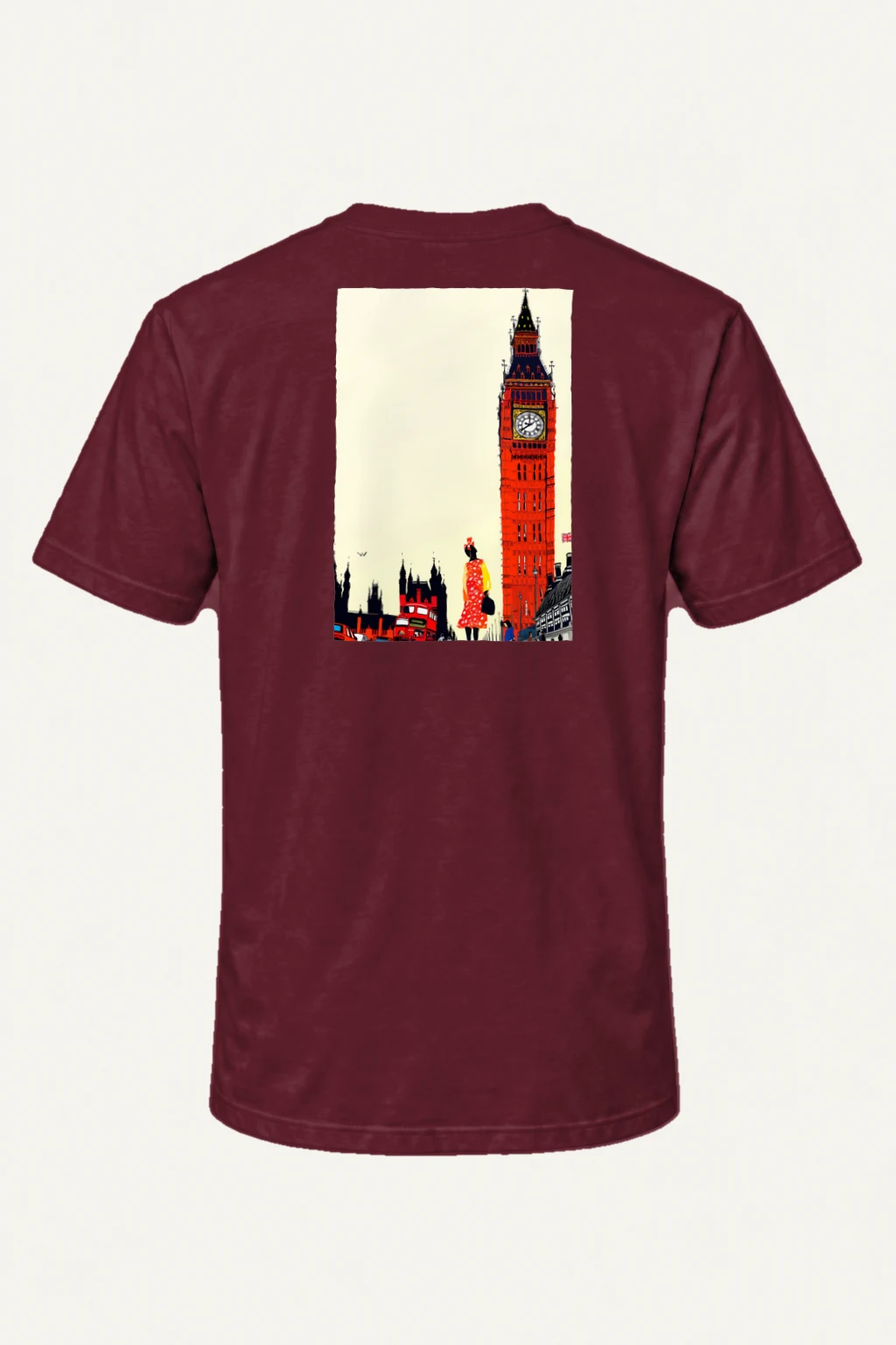 "London Transit Sketch" Heavyweight Unisex Crewneck T-shirt | Gildan 5000