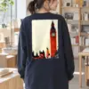 "London Transit Sketch" Unisex Longsleeve T-shirt | Gildan 2400
