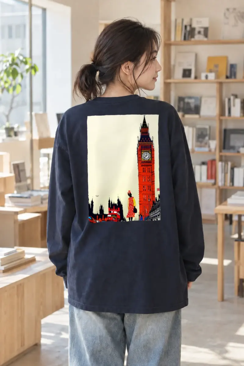“London Transit Sketch” Unisex Longsleeve T-shirt | Gildan 2400