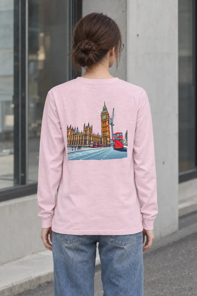 "London Transit Sketch" Unisex Longsleeve T-shirt