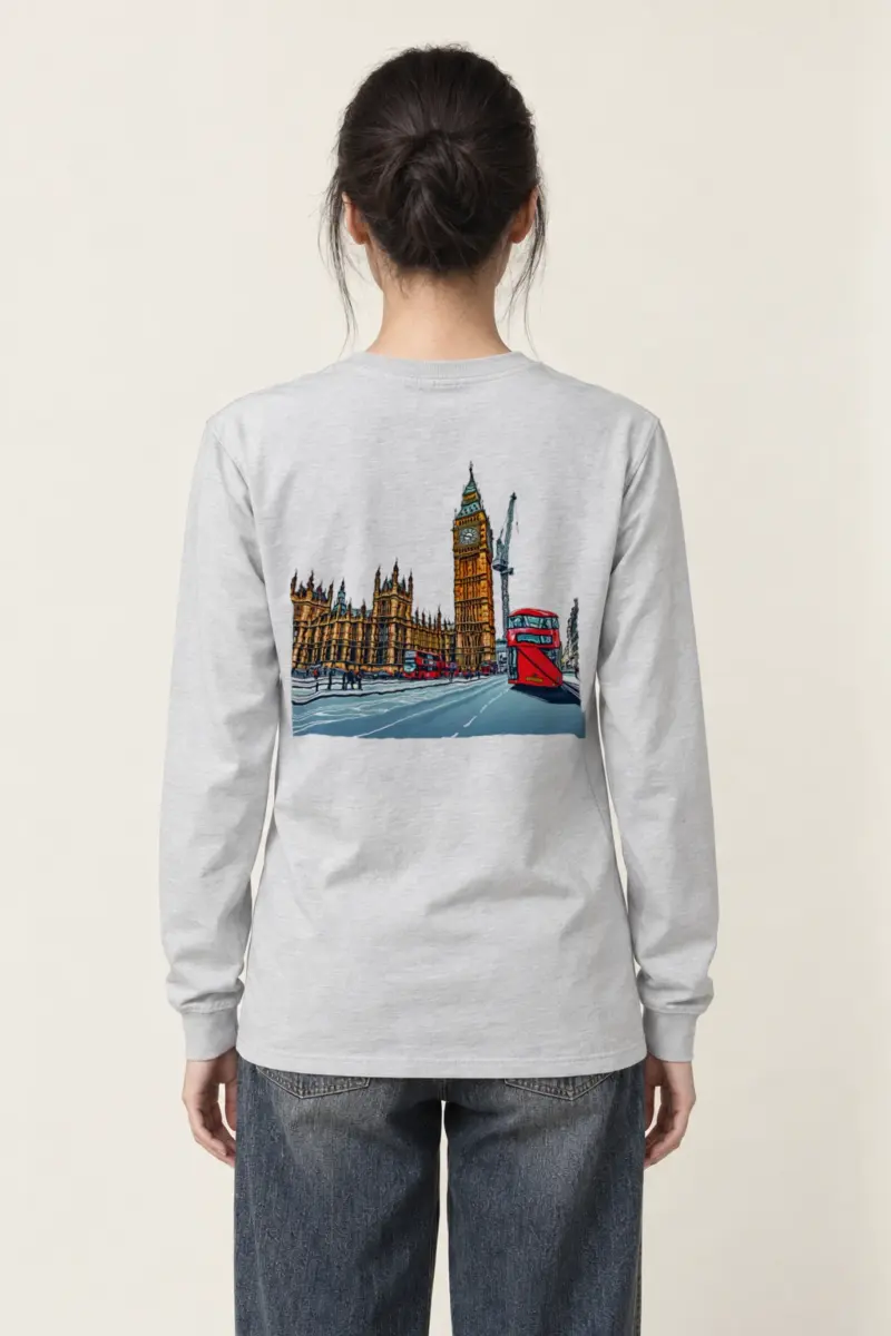 "London Transit Sketch" Unisex Longsleeve T-shirt