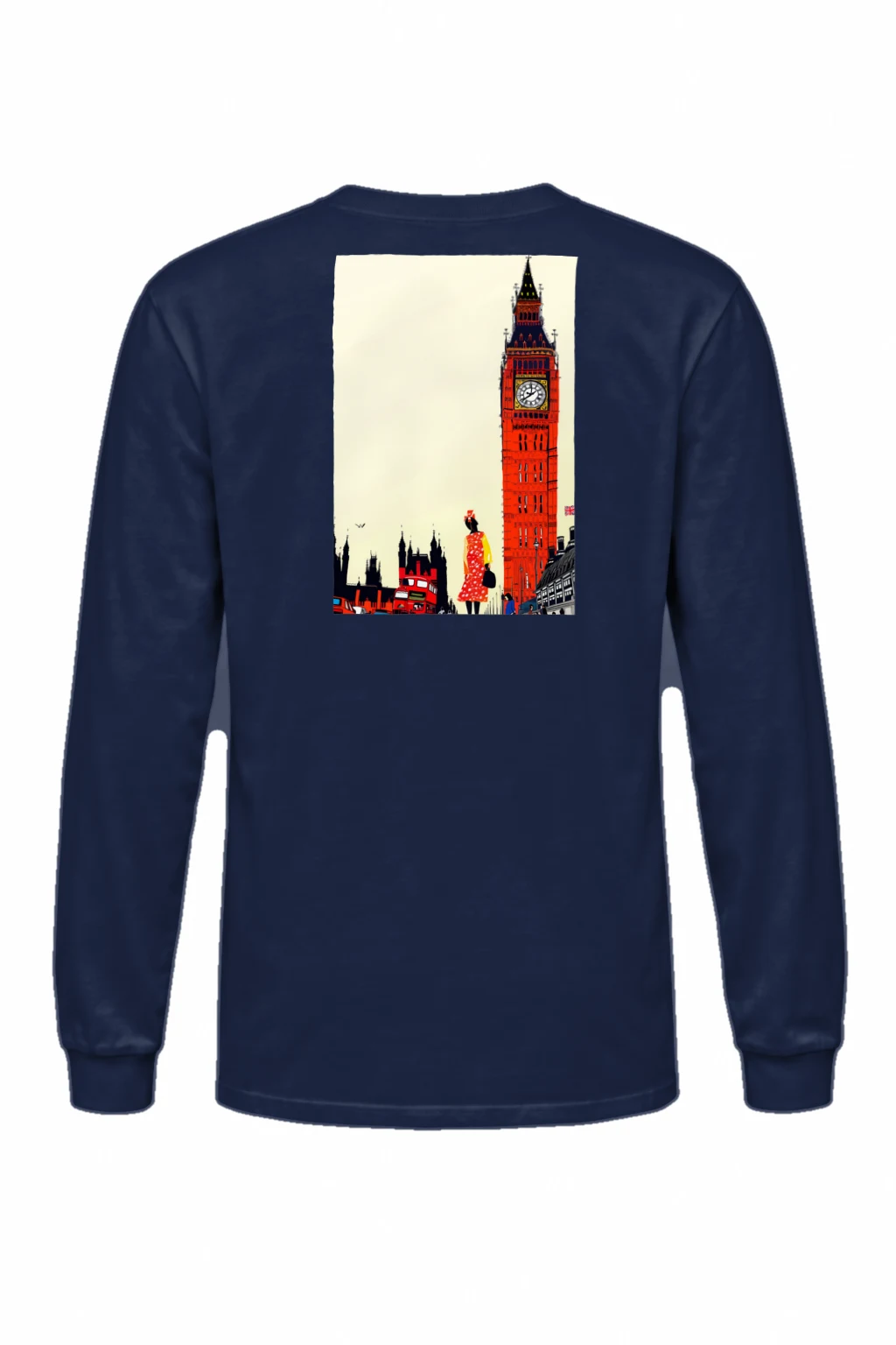 "London Transit Sketch" Unisex Longsleeve T-shirt | Gildan 2400