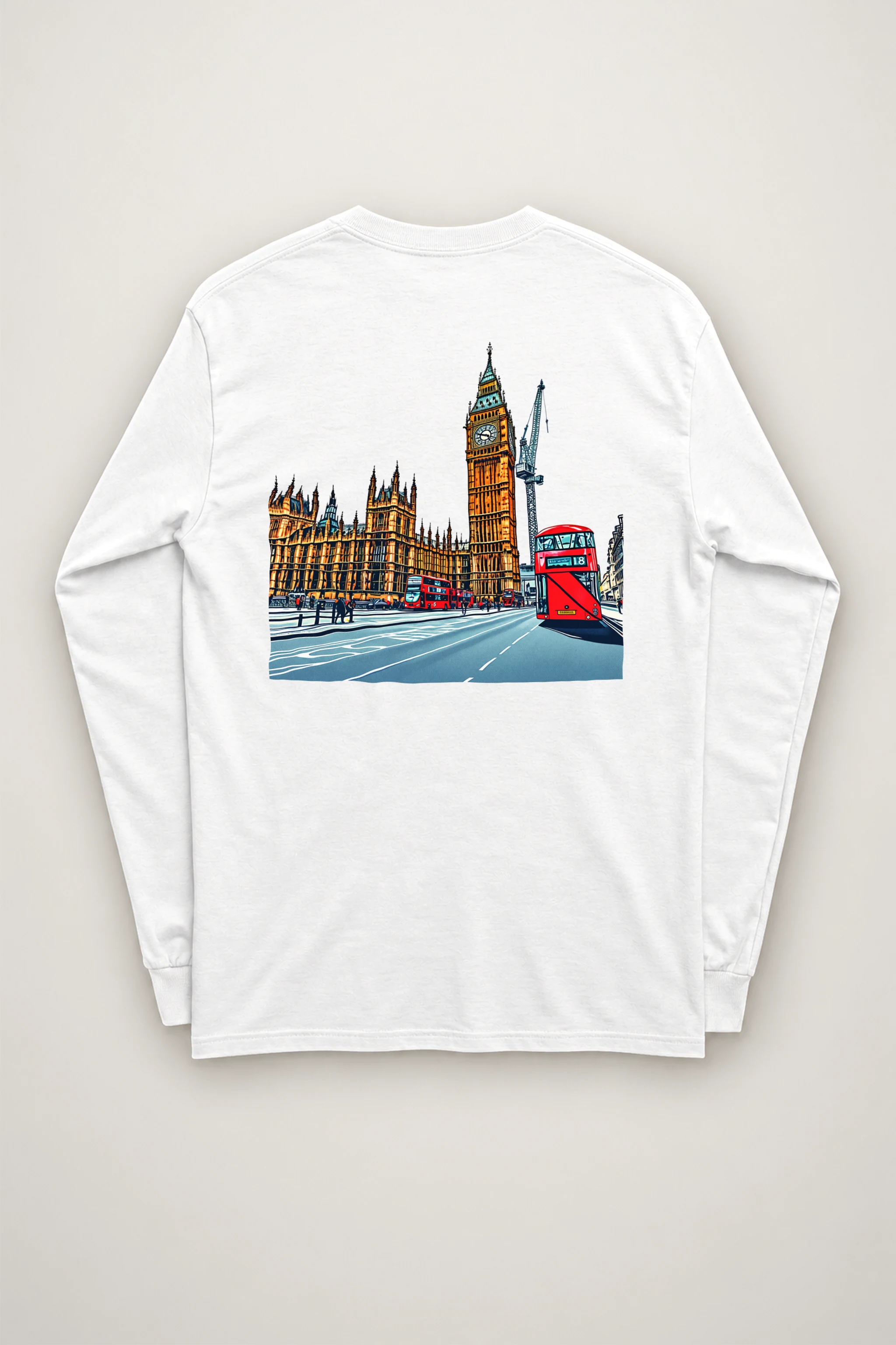 "London Transit Sketch" Unisex Longsleeve T-shirt
