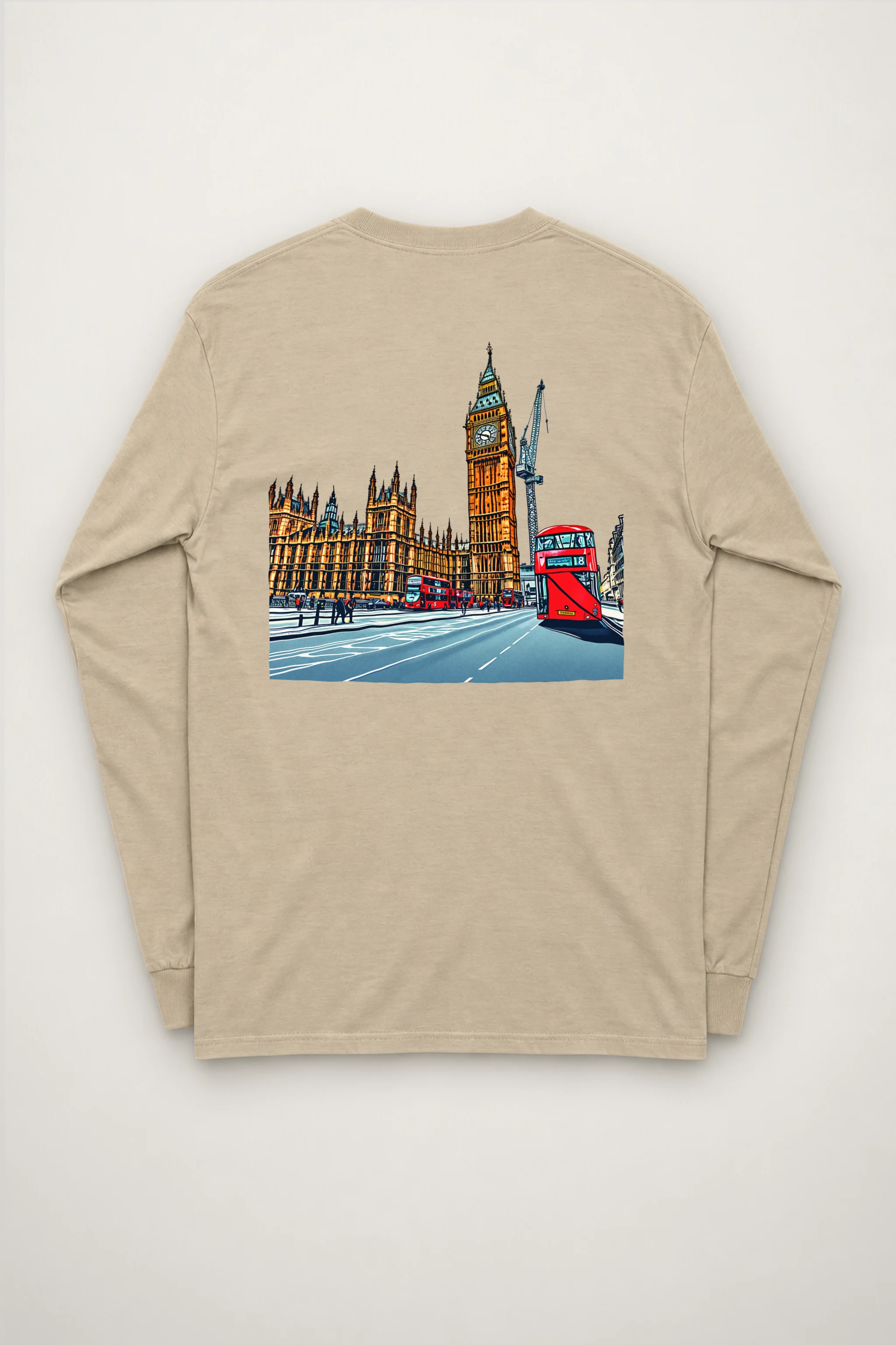 "London Transit Sketch" Unisex Longsleeve T-shirt