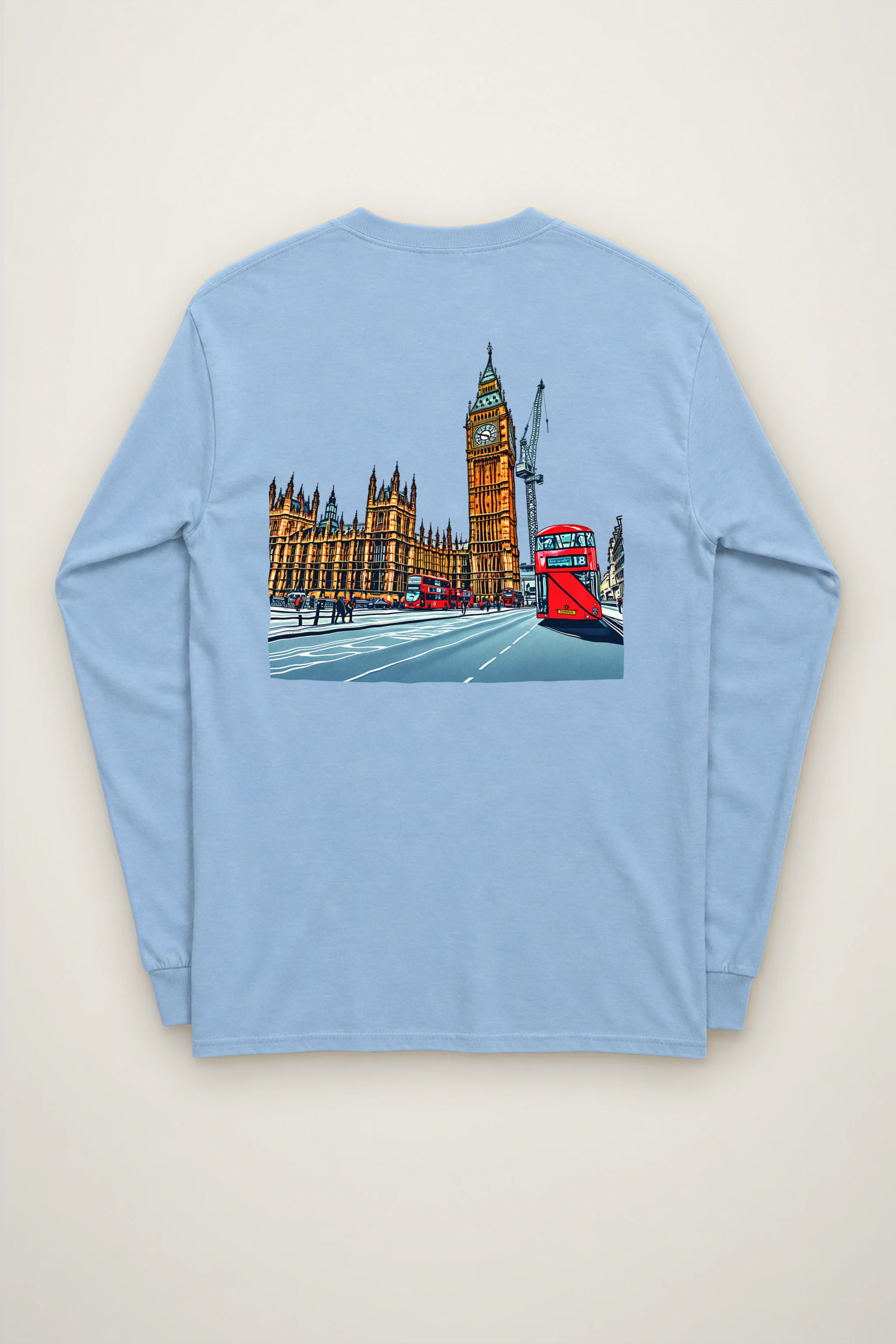 "London Transit Sketch" Unisex Longsleeve T-shirt