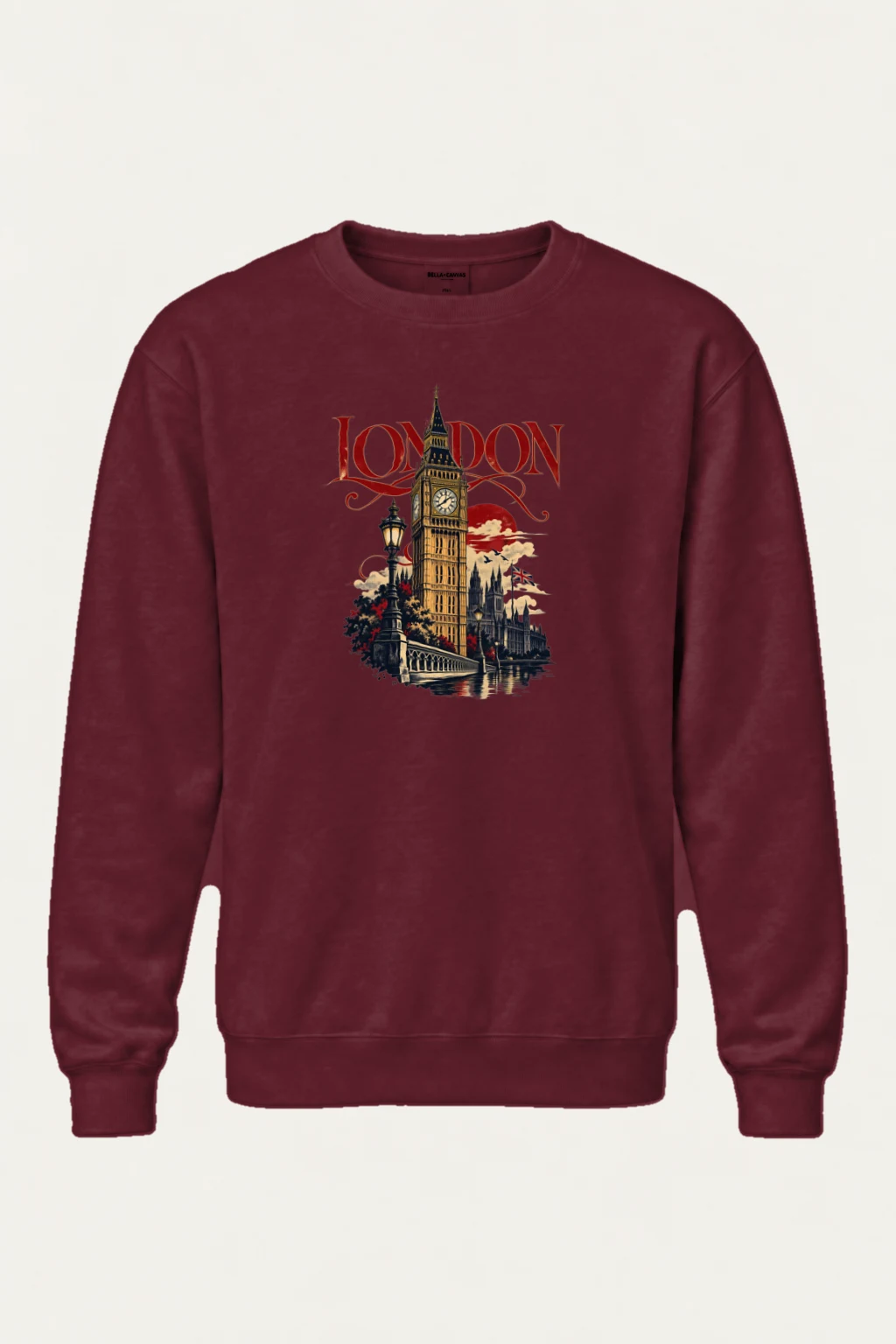 "London Westminster Travel Poster" Heavy Blend Unisex Crewneck Sweatshirt | Gildan 18000
