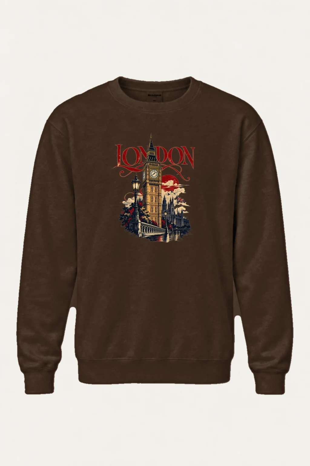 "London Westminster Travel Poster" Heavy Blend Unisex Crewneck Sweatshirt | Gildan 18000