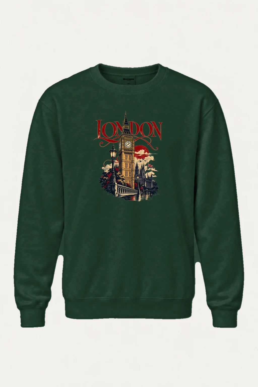 "London Westminster Travel Poster" Heavy Blend Unisex Crewneck Sweatshirt | Gildan 18000