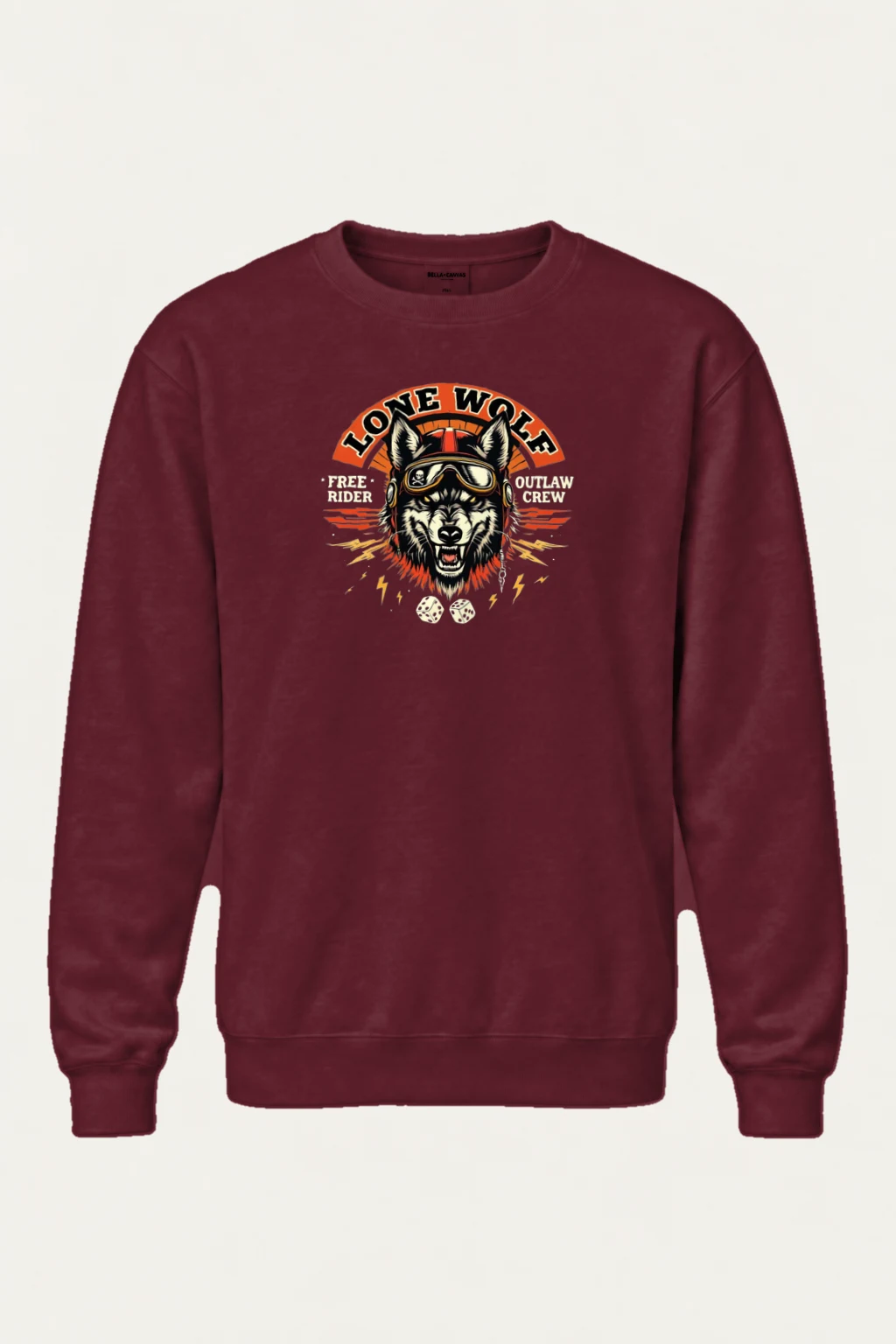 "Lone Wolf Rider" Heavy Blend Unisex Crewneck Sweatshirt | Gildan 18000
