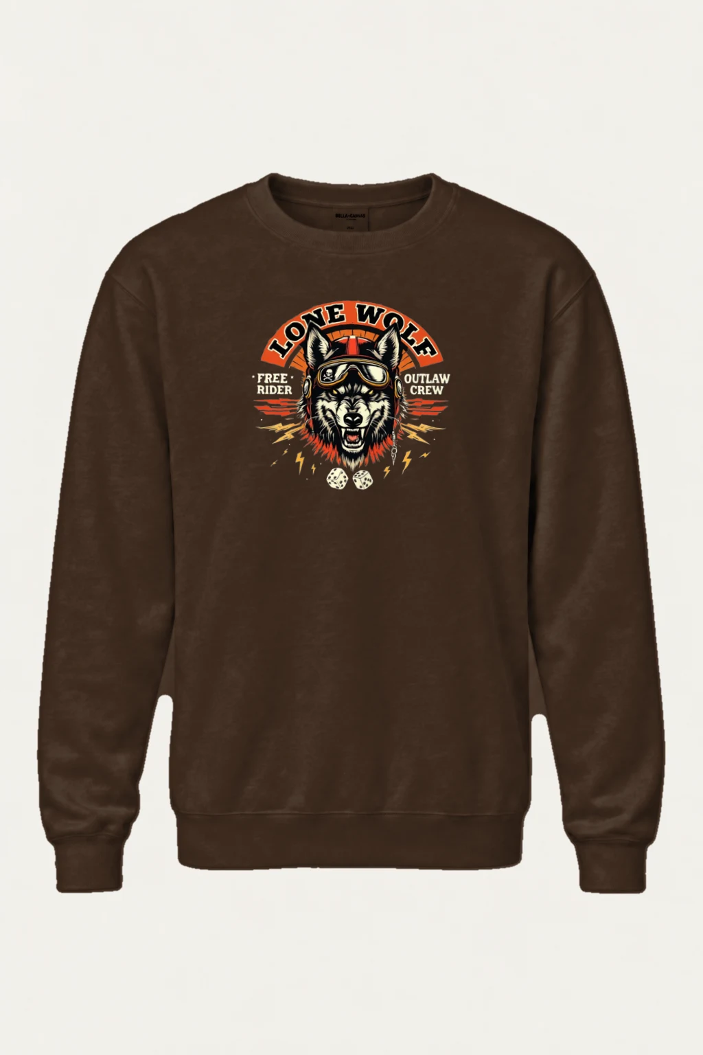 "Lone Wolf Rider" Heavy Blend Unisex Crewneck Sweatshirt | Gildan 18000