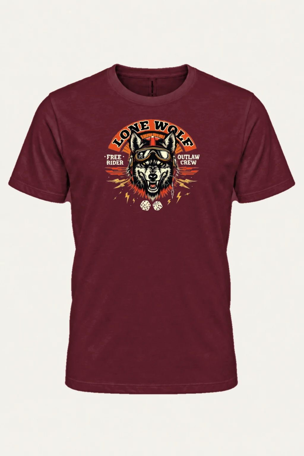 "Lone Wolf Rider" Heavyweight Unisex Crewneck T-shirt | Gildan 5000