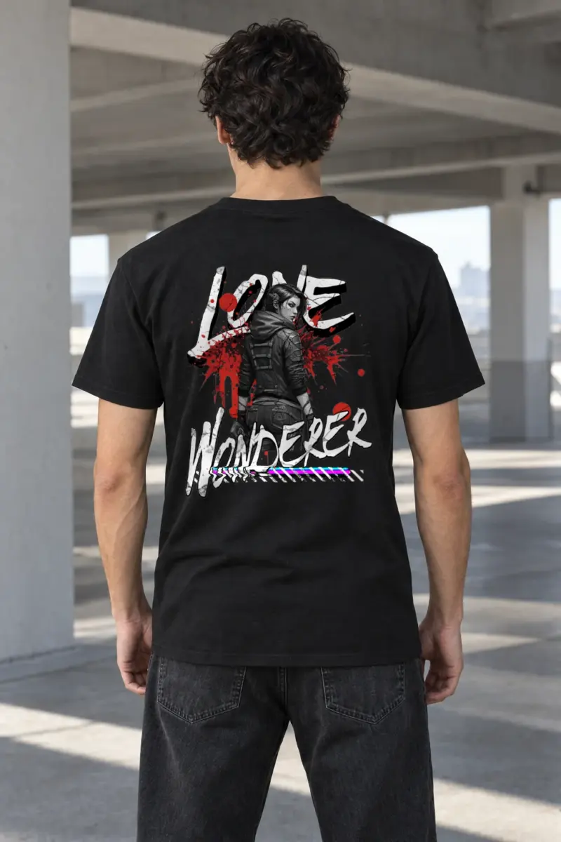 "Lone Wonderer" Heavyweight Unisex Crewneck T-shirt | Gildan 5000