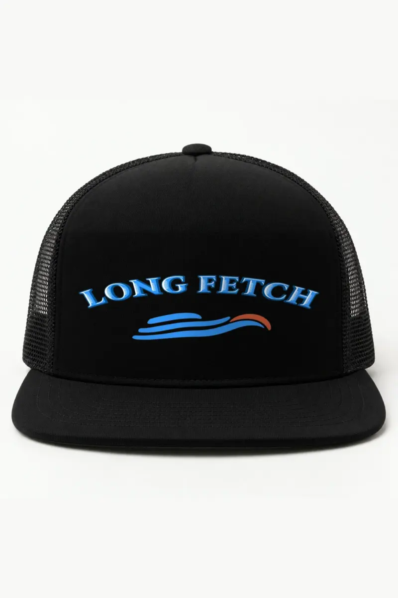 "Long Fetch" Retro Trucker Cap · Embroidered