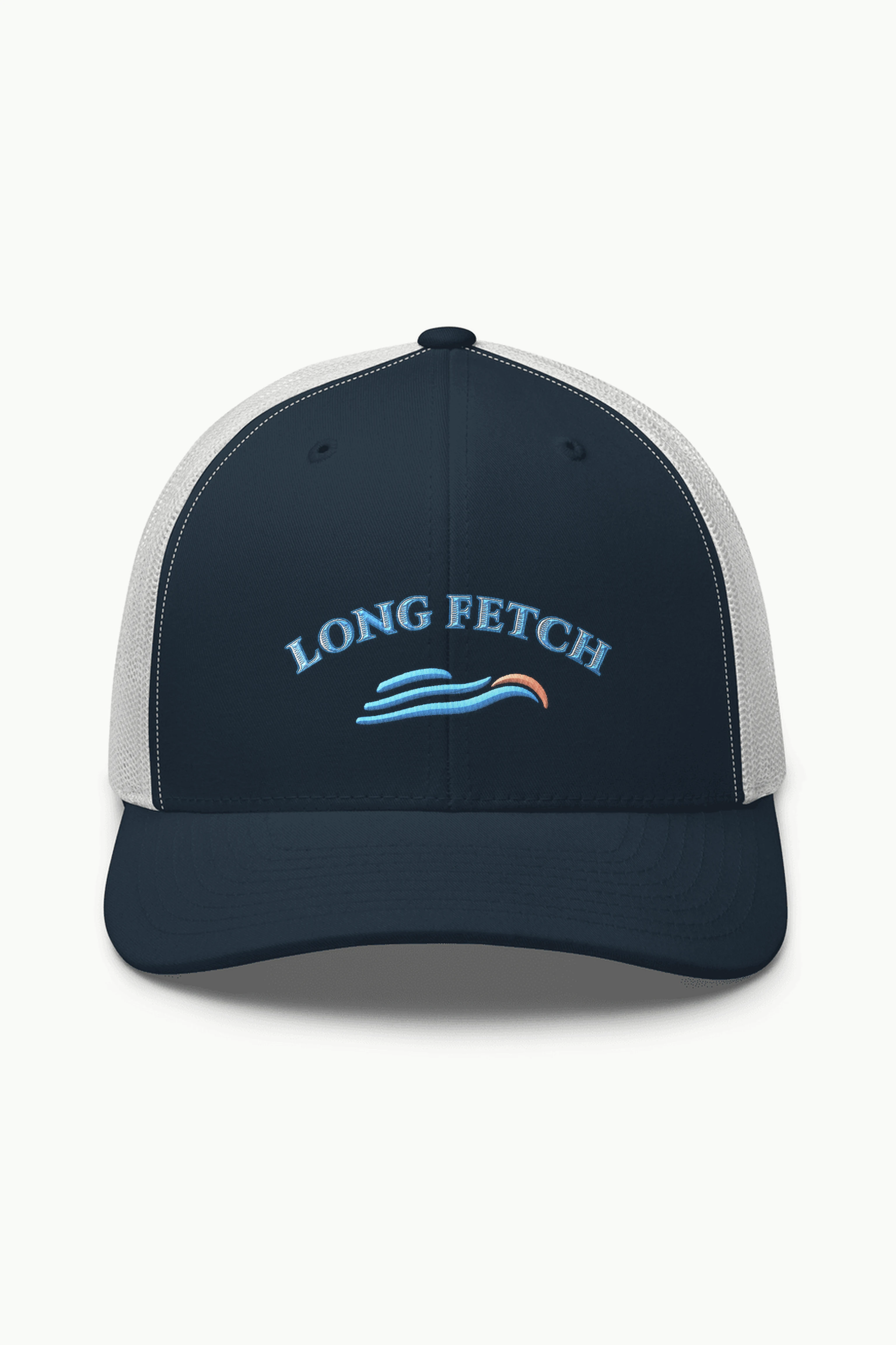 "Long Fetch" Retro Trucker Cap · Embroidered