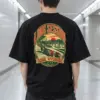 "Long Session Seoul Riverside" Men's Oversized Heavyweight Crewneck T-Shirt