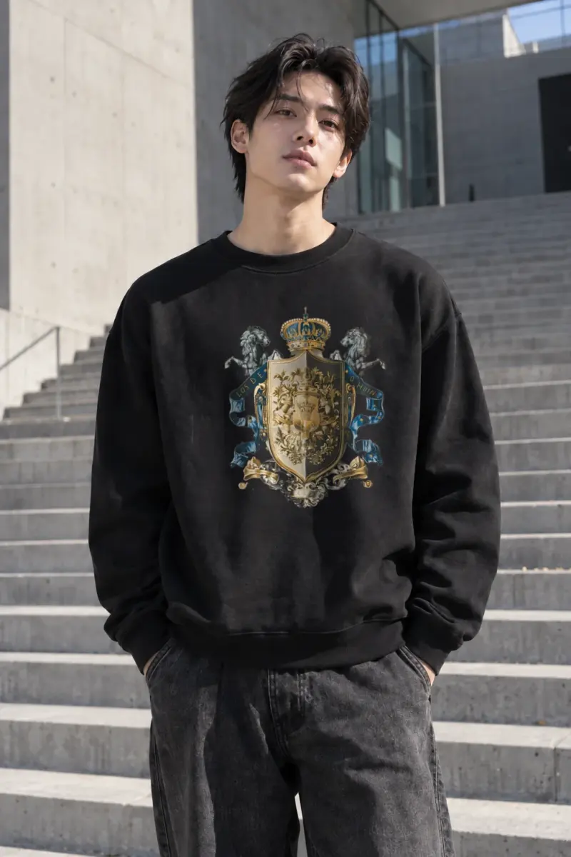"Los De Chun Crest" Heavy Blend Unisex Crewneck Sweatshirt | Gildan 18000