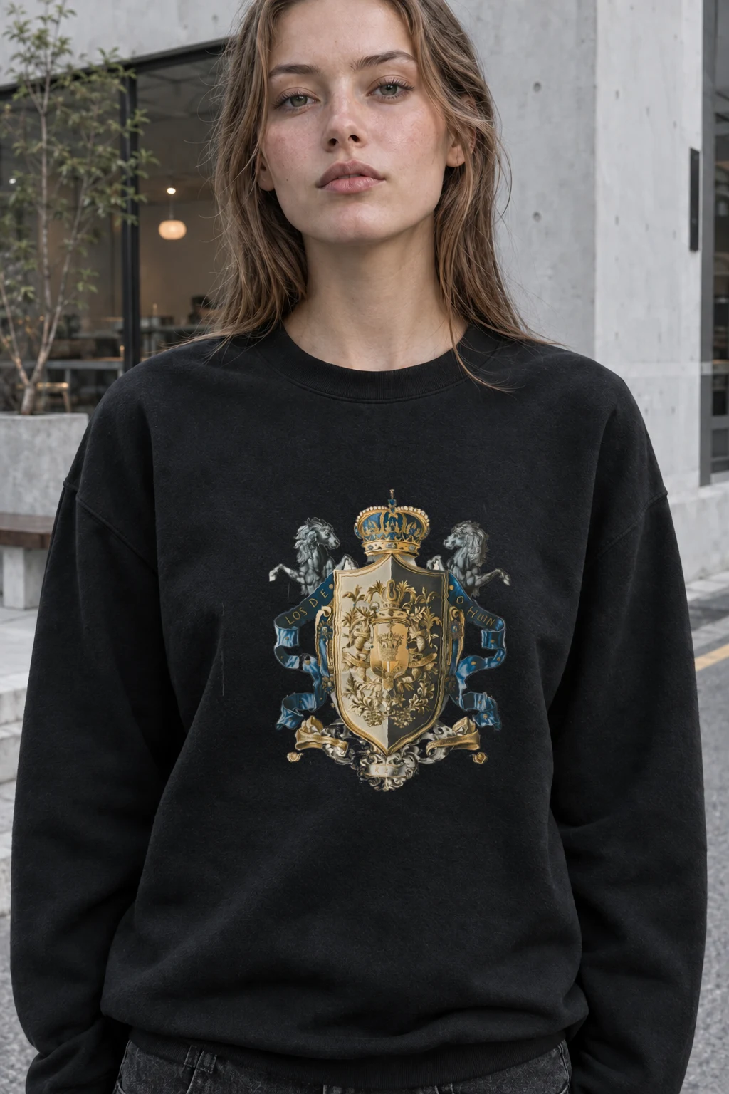 "Los De Chun Crest" Heavy Blend Unisex Crewneck Sweatshirt | Gildan 18000