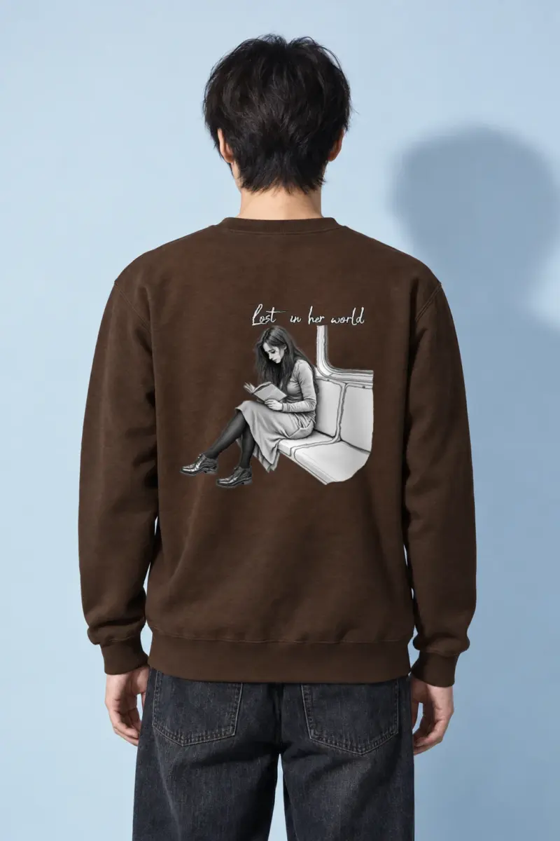 "Lost In Her World" Heavy Blend Unisex Crewneck Sweatshirt