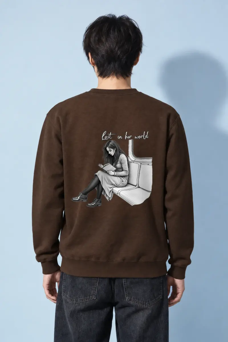 "Lost In Her World" Heavy Blend Unisex Crewneck Sweatshirt