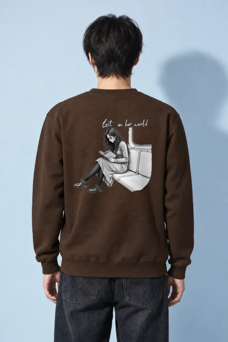 "Lost In Her World" Heavy Blend Unisex Crewneck Sweatshirt