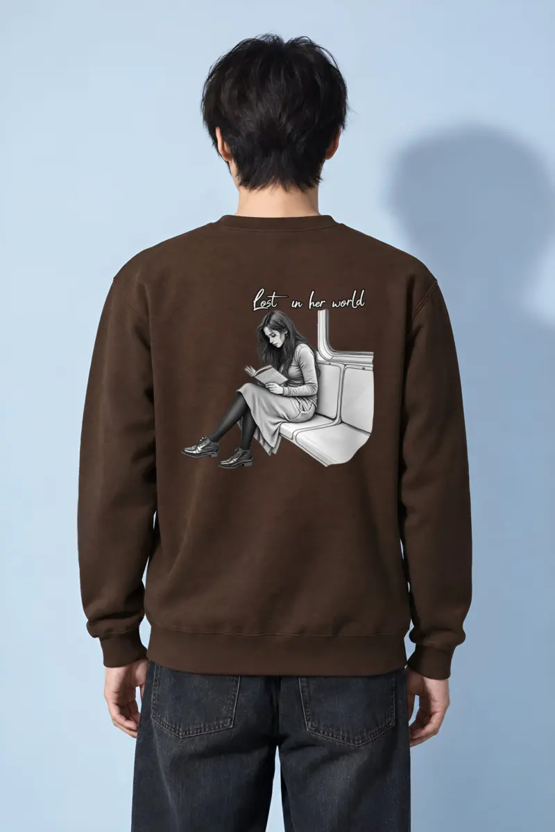 "Lost In Her World" Heavy Blend Unisex Crewneck Sweatshirt
