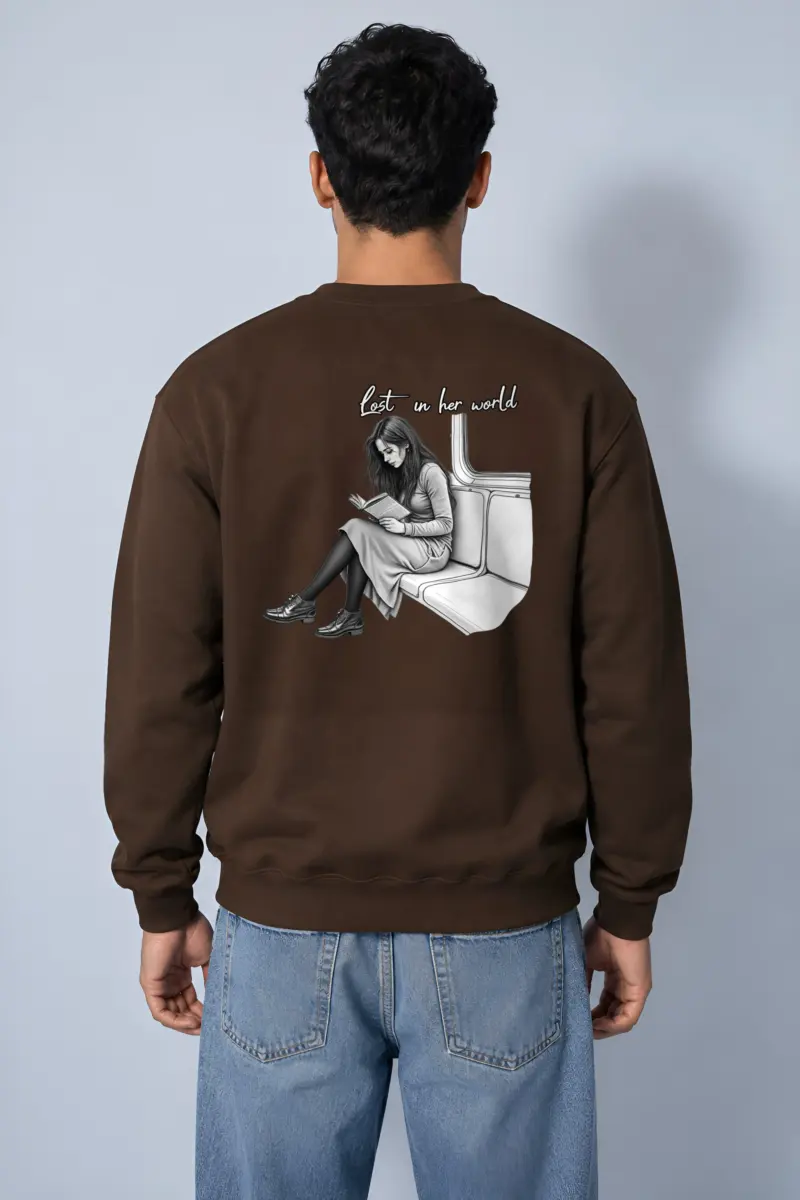 "Lost In Her World" Heavy Blend Unisex Crewneck Sweatshirt