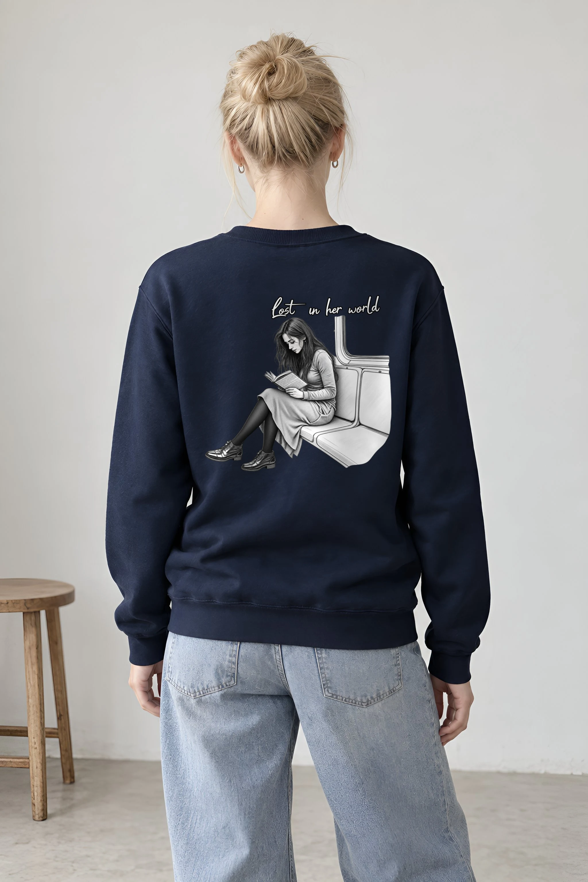 "Lost In Her World" 1 Crewneck Sweatshirt