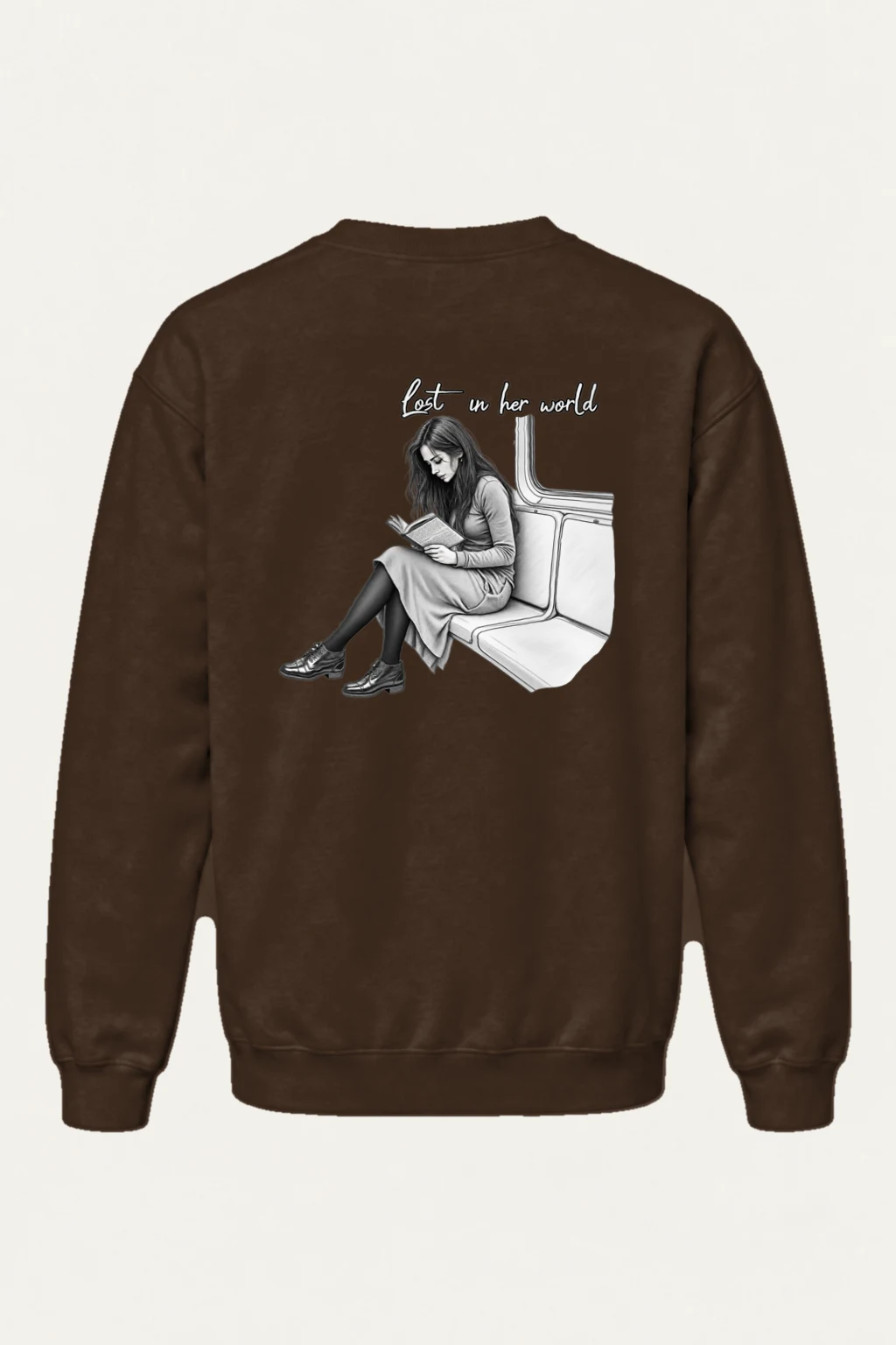 "Lost In Her World" Heavy Blend Unisex Crewneck Sweatshirt | Gildan 18000