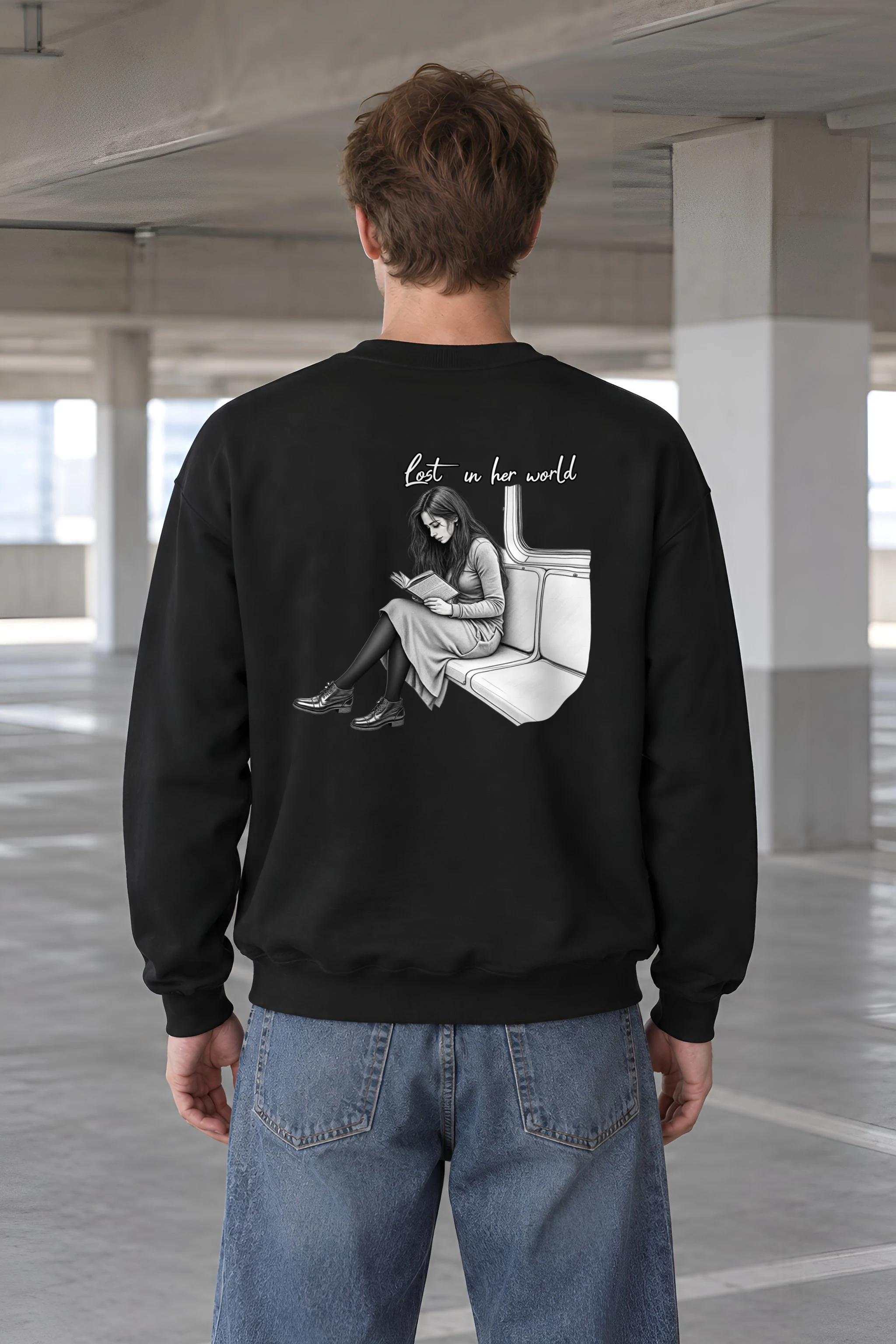 "Lost In Her World" 1 Crewneck Sweatshirt