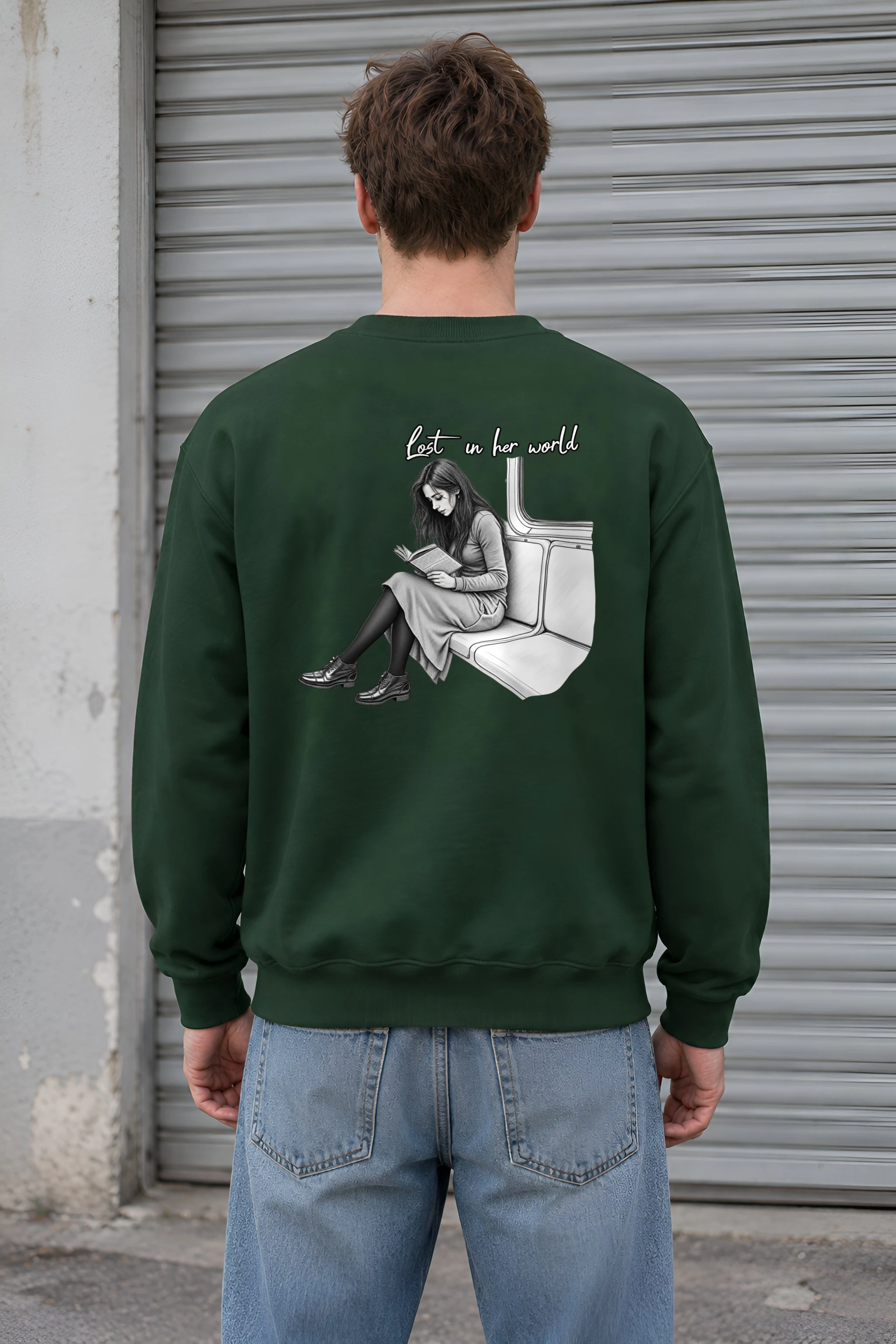 "Lost In Her World" 1 Crewneck Sweatshirt