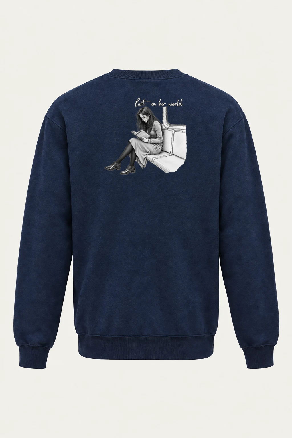 "Lost In Her World" Heavy Blend Unisex Crewneck Sweatshirt | Gildan 18000