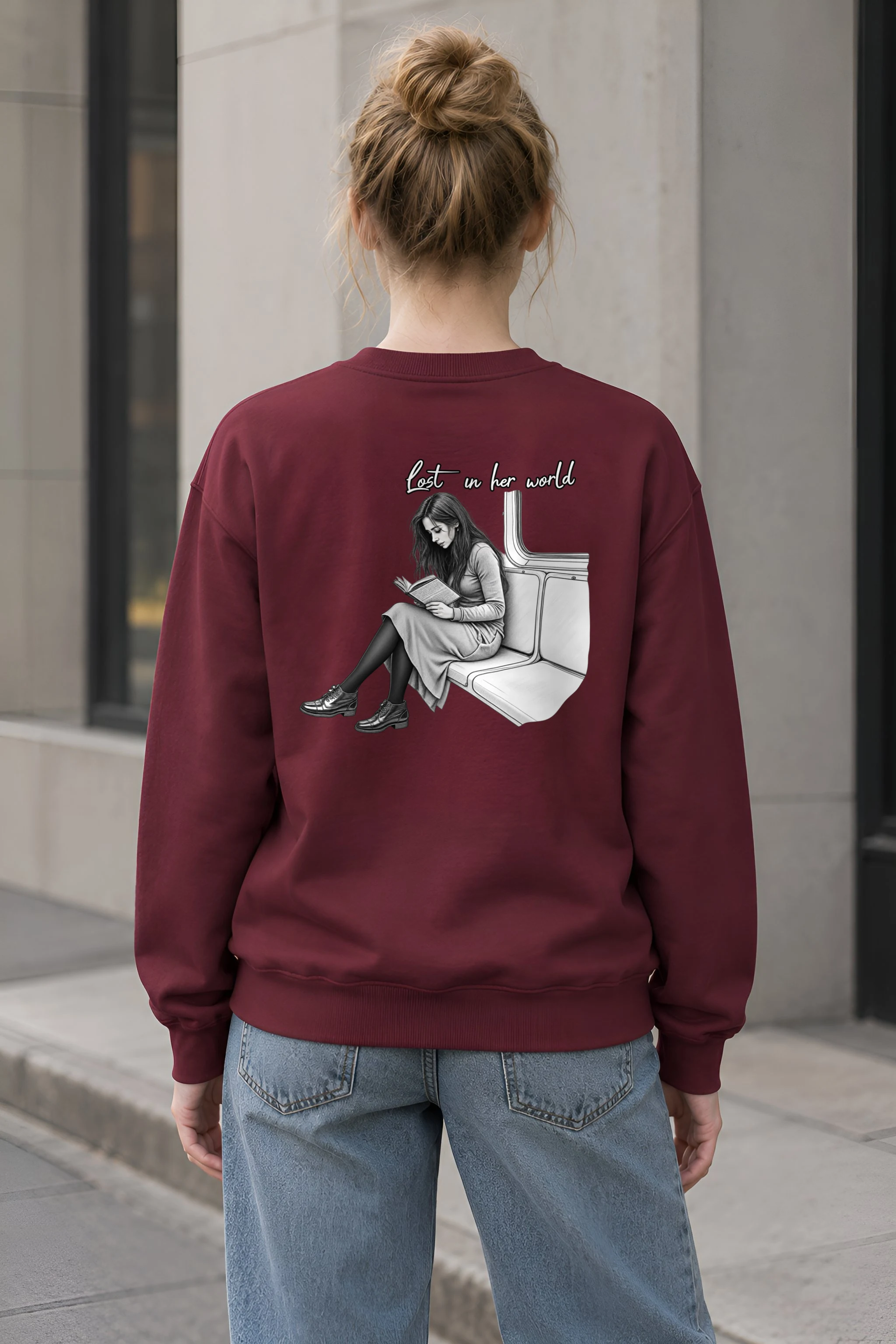 "Lost In Her World" 1 Crewneck Sweatshirt