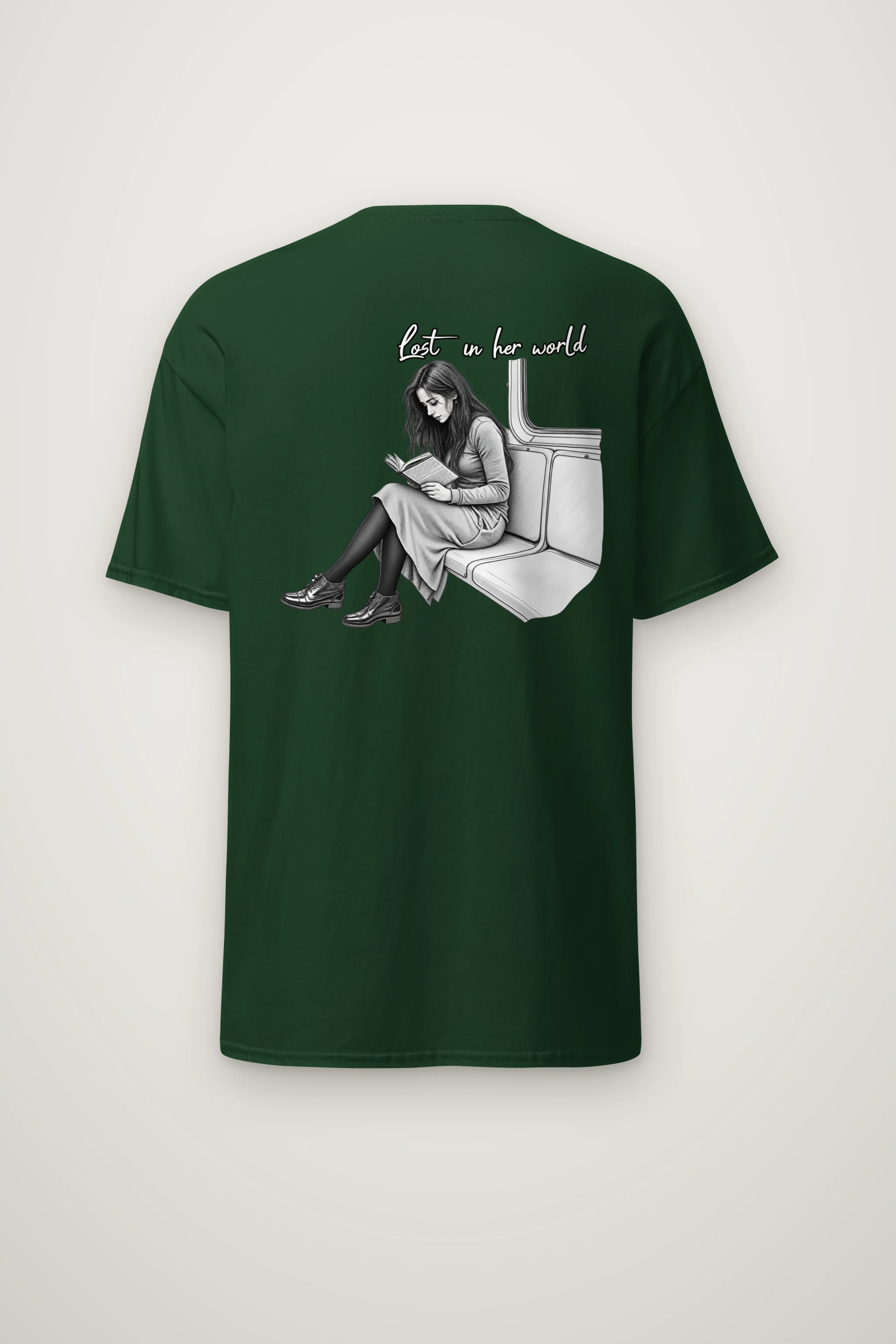 "Lost In Her World" Heavyweight Unisex Crewneck T-shirt