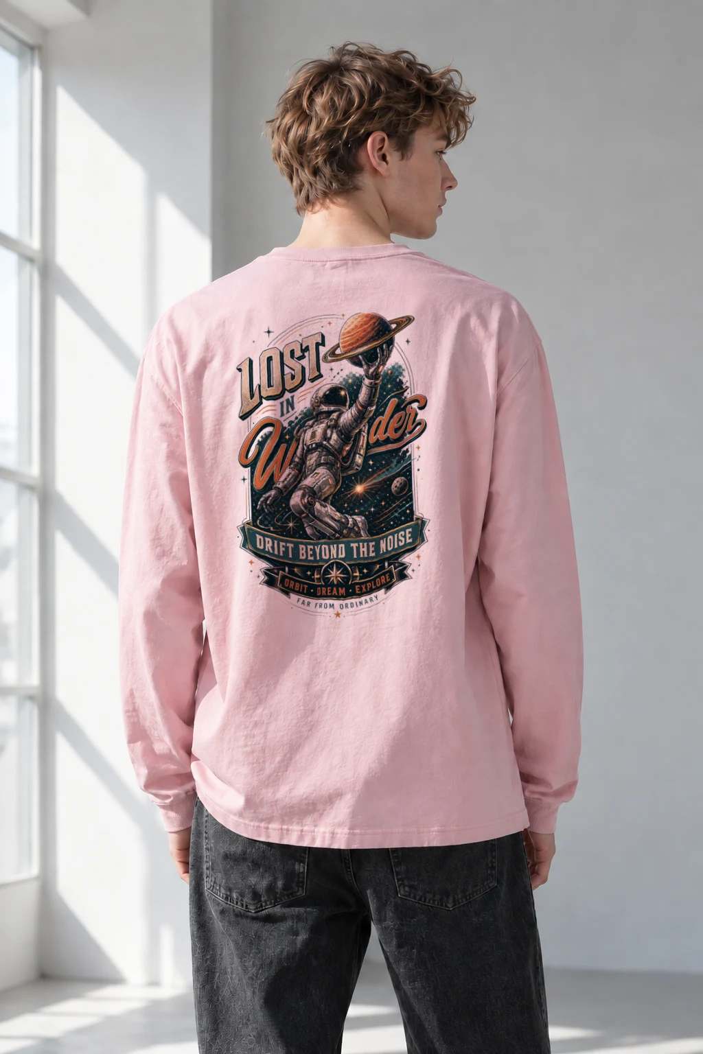 "Lost In Orbit" Unisex Longsleeve T-shirt | Gildan 2400