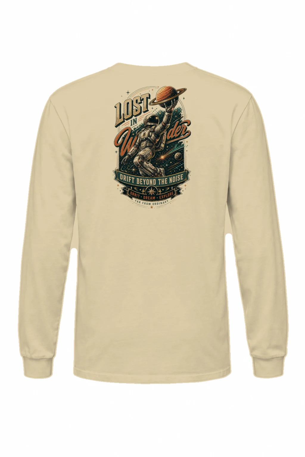 "Lost In Orbit" Unisex Longsleeve T-shirt | Gildan 2400
