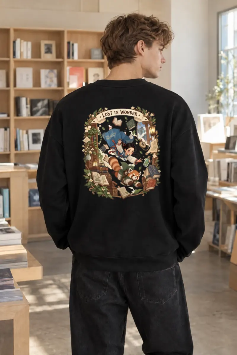"Lost In Wonder" Heavy Blend Unisex Crewneck Sweatshirt | Gildan 18000