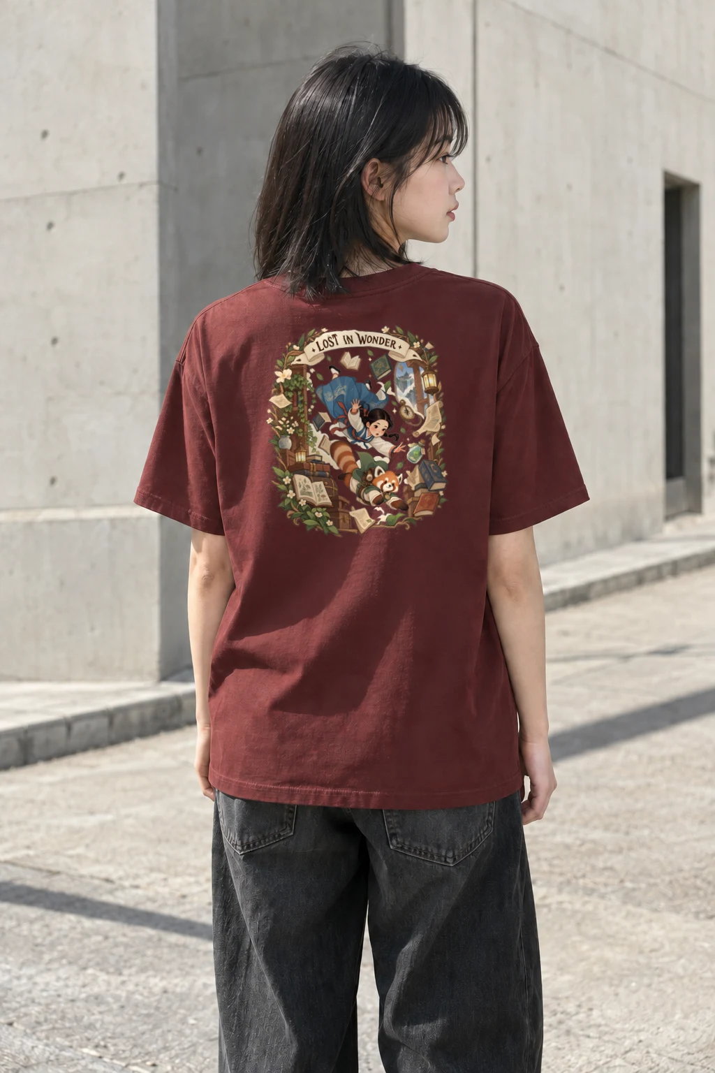 "Lost In Wonder" Heavyweight Unisex Crewneck T-shirt | Gildan 5000