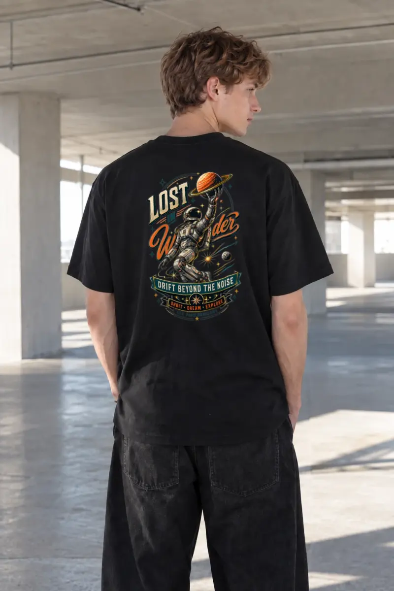 "Lost In Wonder" Heavyweight Unisex Crewneck T-shirt | Gildan 5000