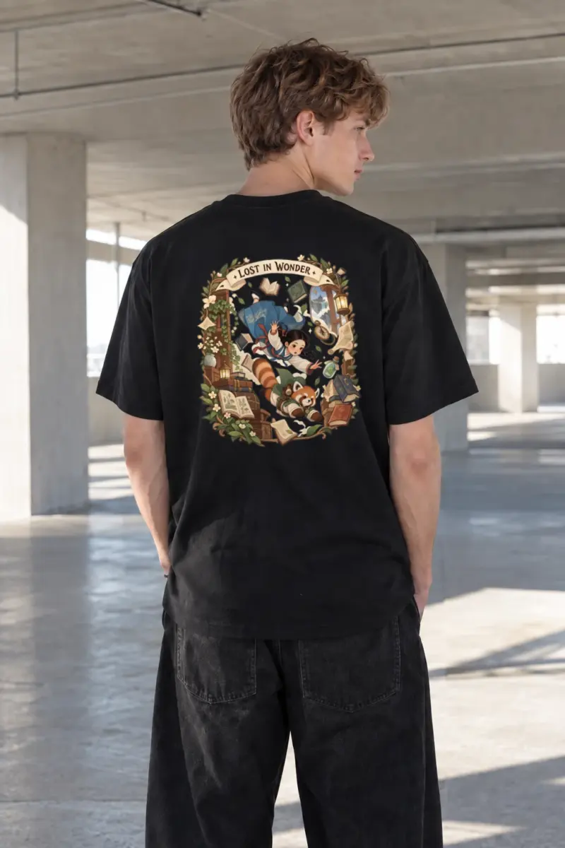 "Lost In Wonder" Heavyweight Unisex Crewneck T-shirt | Gildan 5000