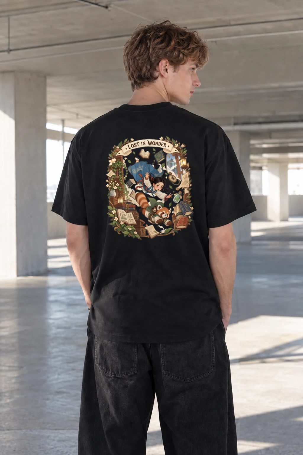 "Lost In Wonder" Heavyweight Unisex Crewneck T-shirt | Gildan 5000