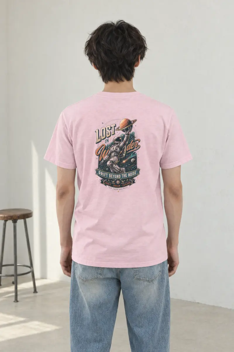 "Lost In Wonder" Heavyweight Unisex Crewneck T-shirt