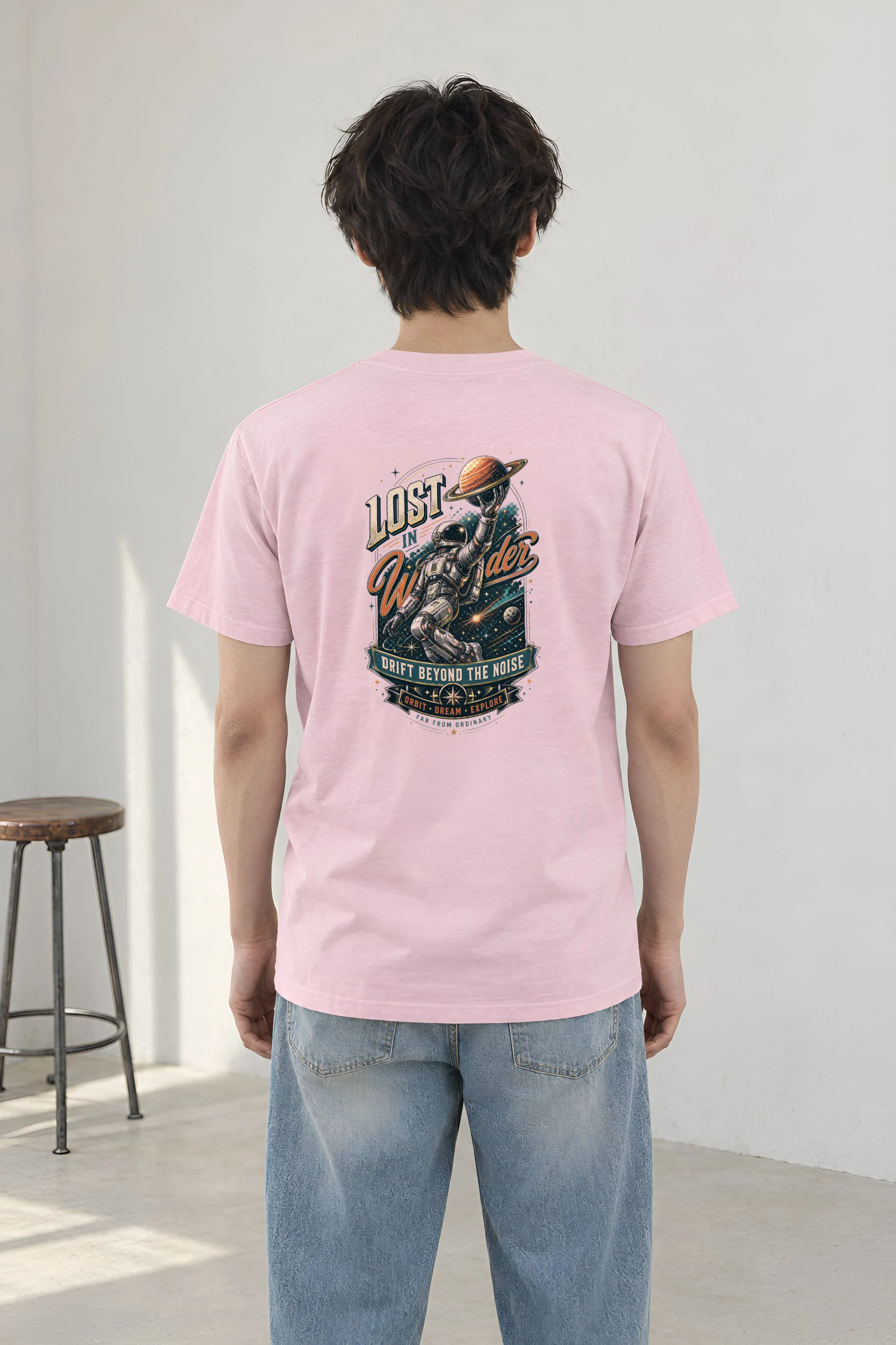 "Lost In Wonder" Heavyweight Unisex Crewneck T-shirt
