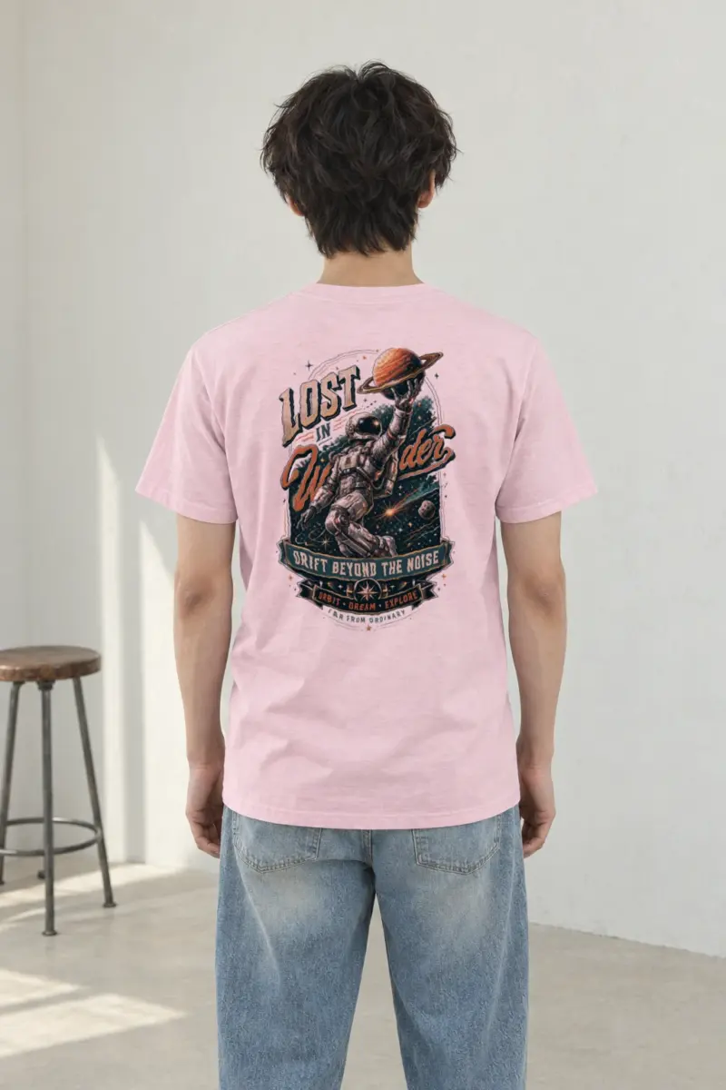 "Lost In Wonder" Heavyweight Unisex Crewneck T-shirt