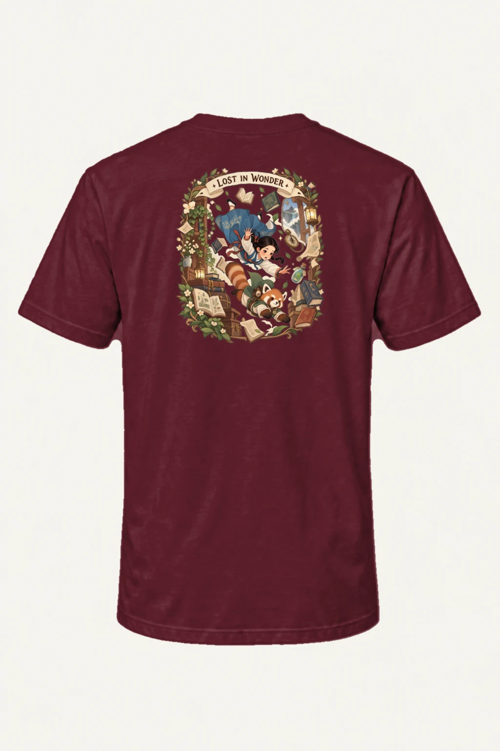 "Lost In Wonder" Heavyweight Unisex Crewneck T-shirt | Gildan 5000