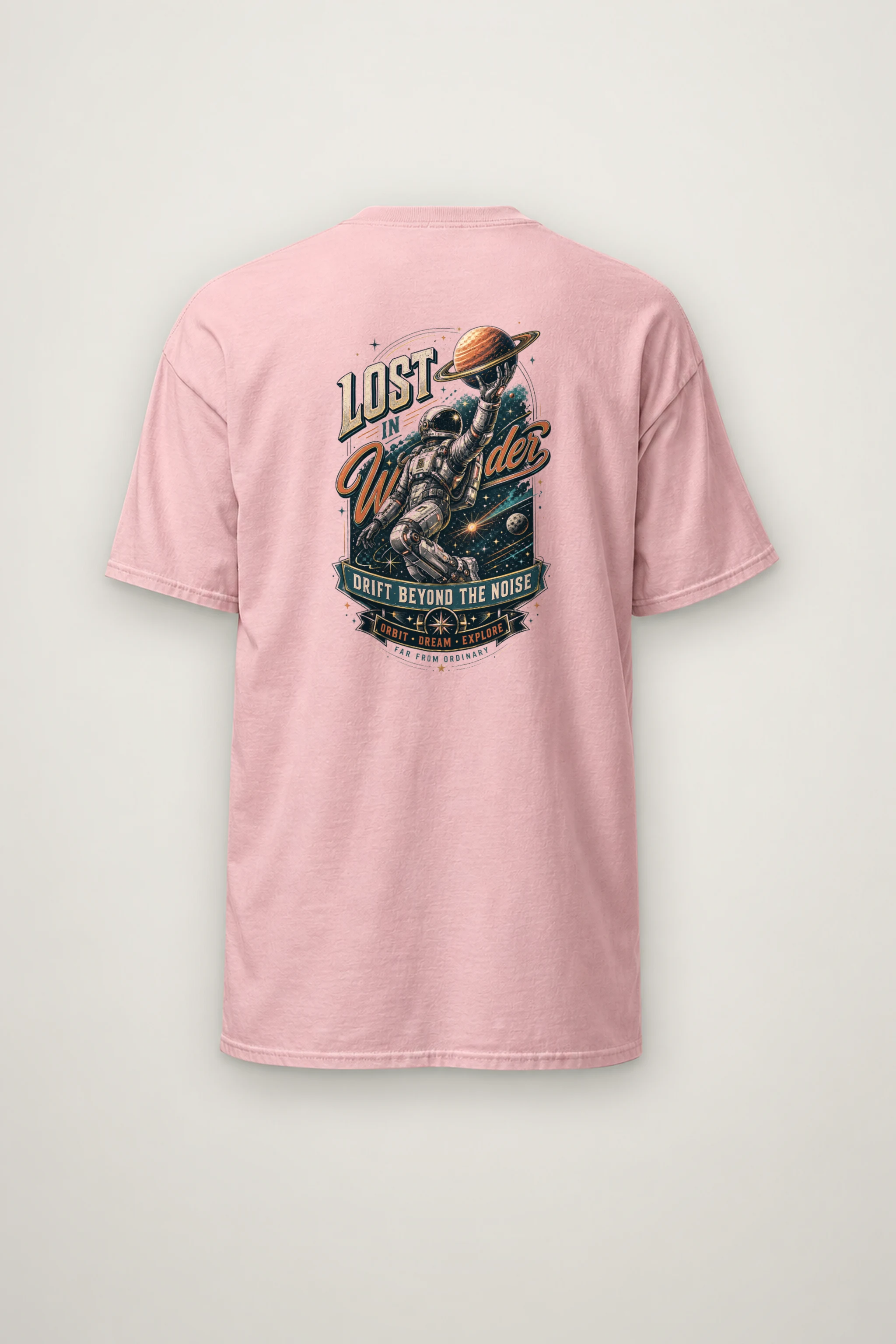 "Lost In Wonder" Heavyweight Unisex Crewneck T-shirt