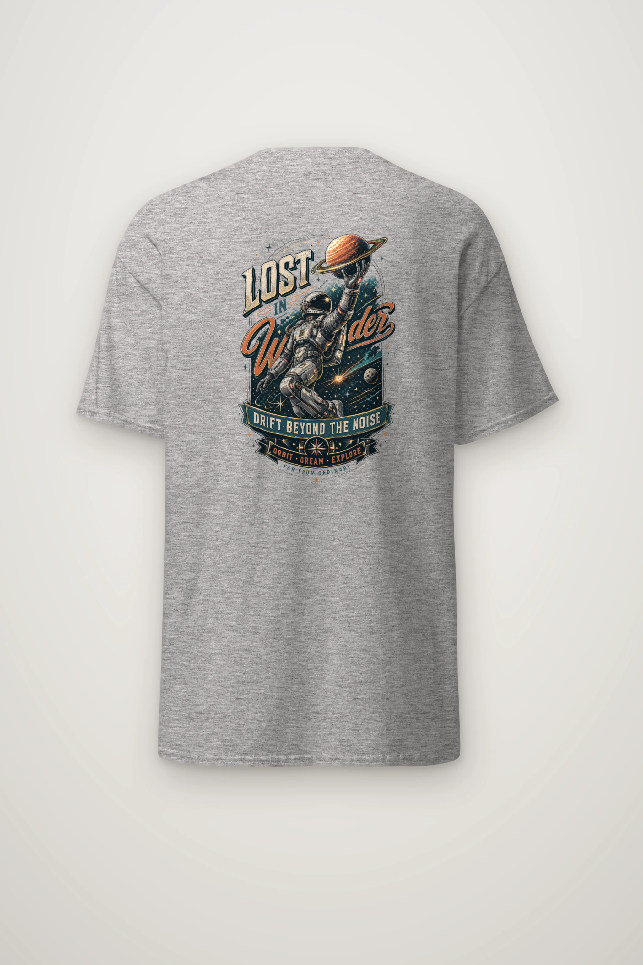 "Lost In Wonder" Heavyweight Unisex Crewneck T-shirt