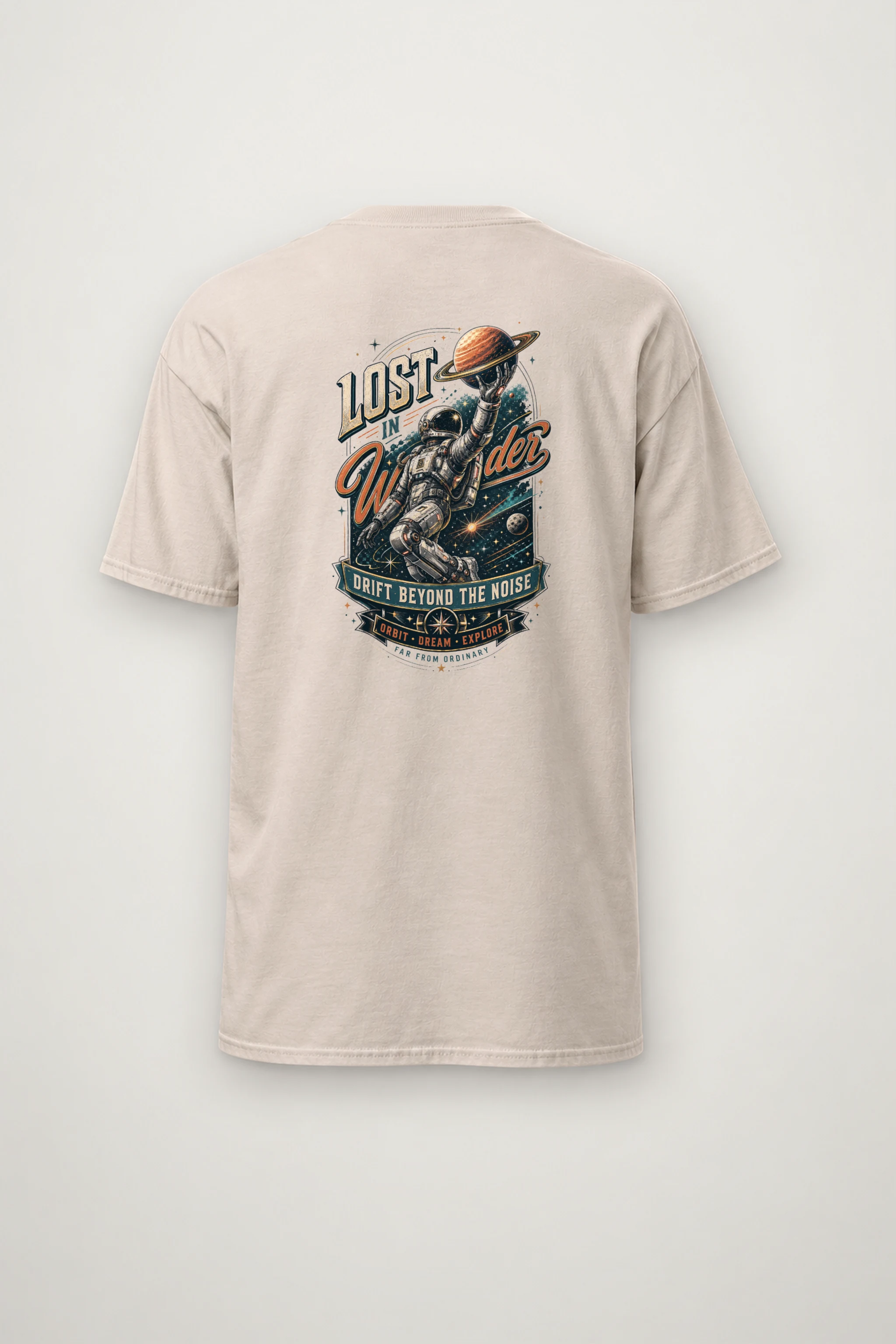 "Lost In Wonder" Heavyweight Unisex Crewneck T-shirt
