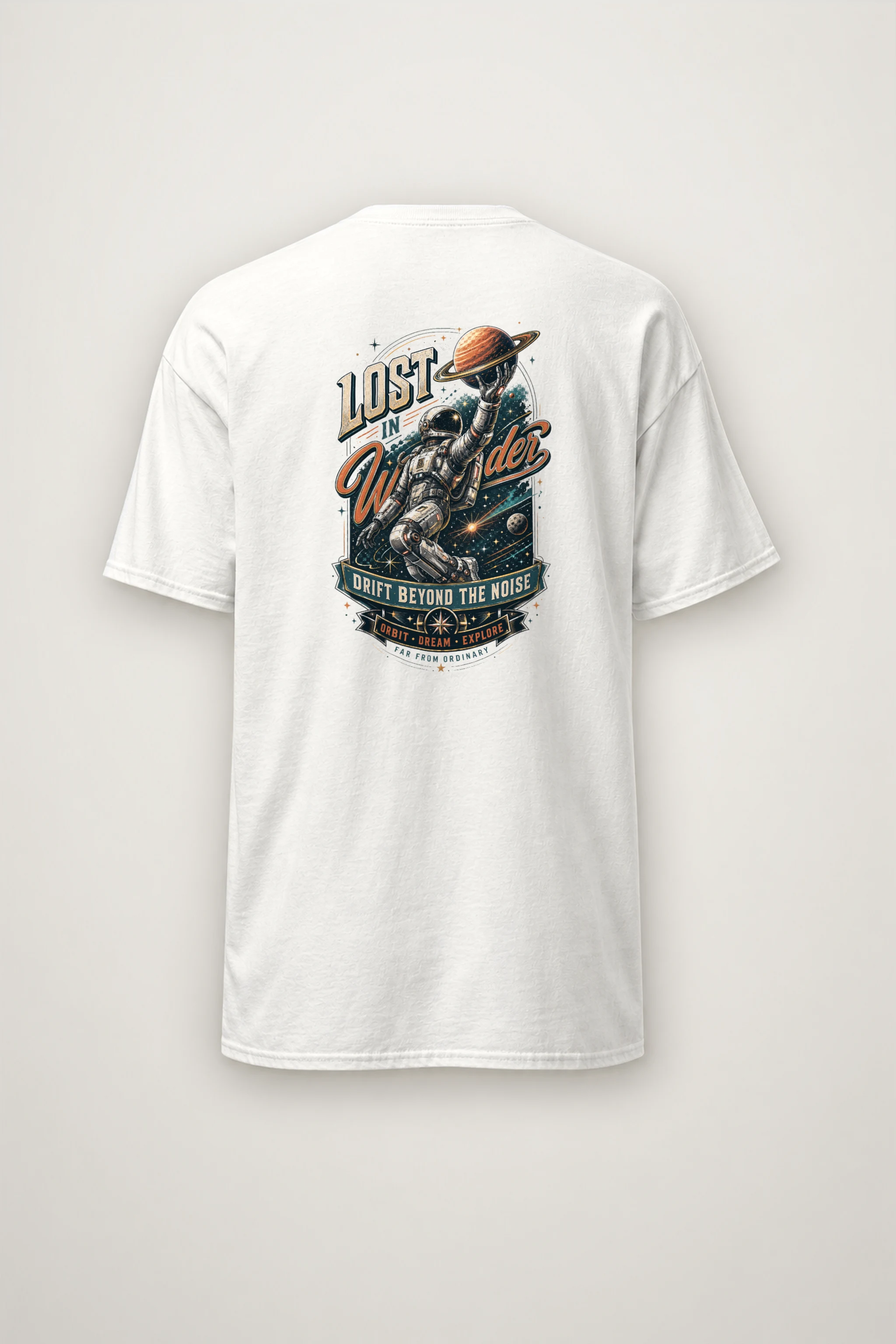 "Lost In Wonder" Heavyweight Unisex Crewneck T-shirt