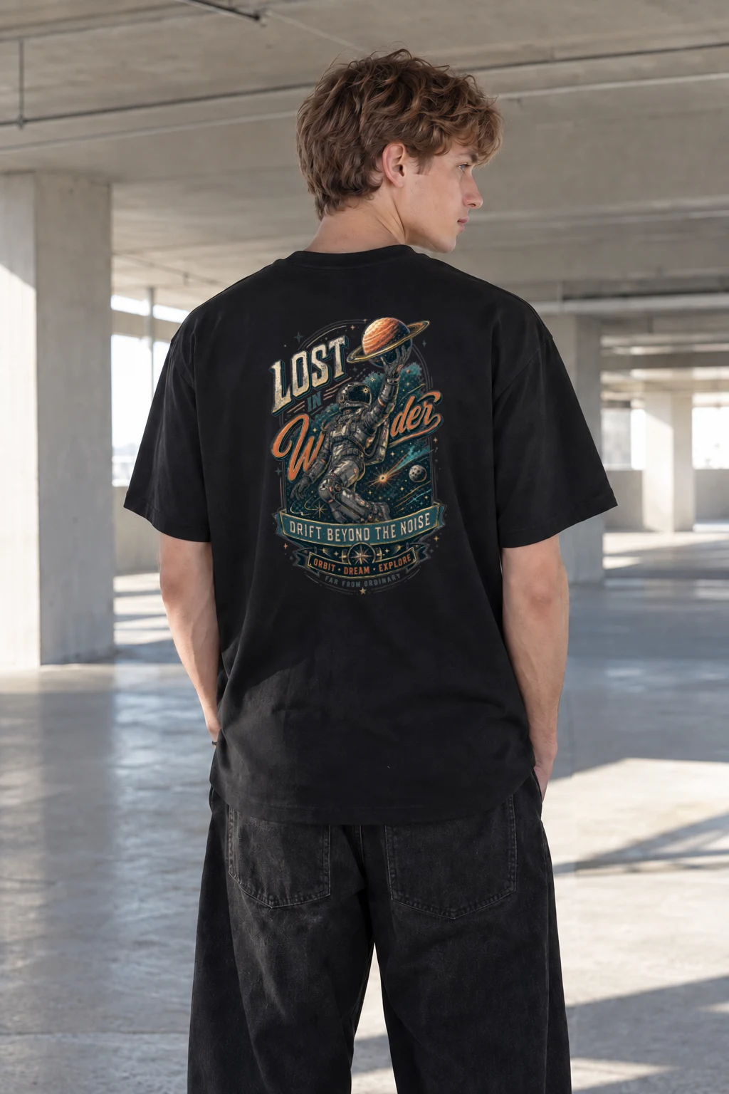 "Lost In Wonder" Heavyweight Unisex Crewneck T-shirt | Gildan 5000